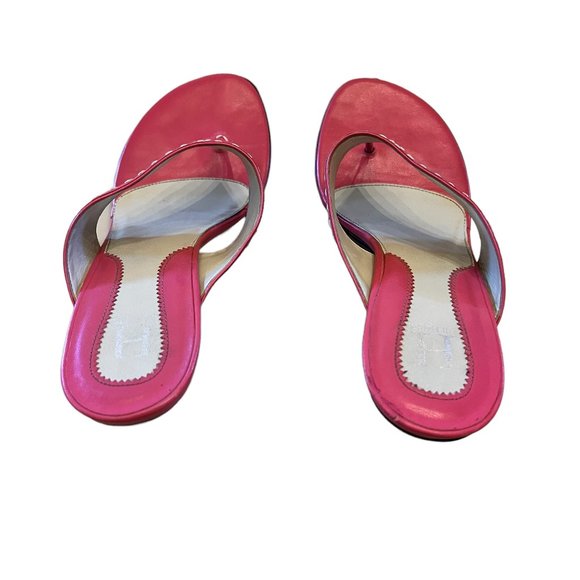 H Hilfiger Pink Leather Heels Size 6.5 - Picture 3 of 10
